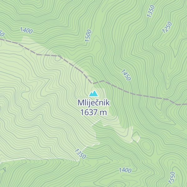 Map of Mliječnik