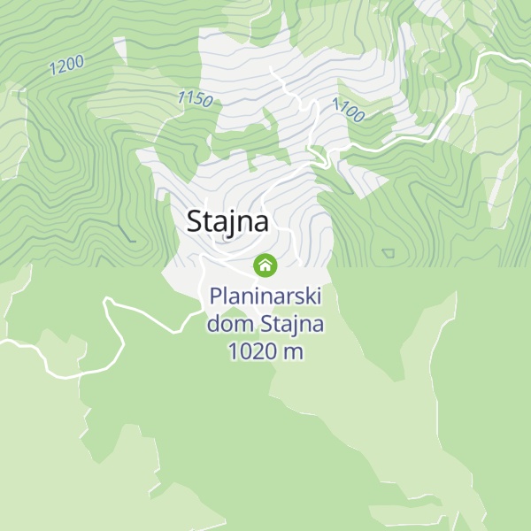 Map of Planinarski dom Stajna