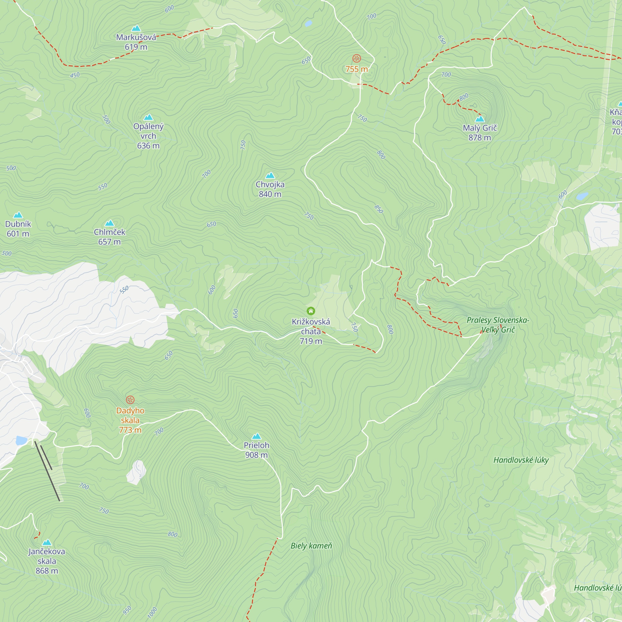 Križkovská chata map