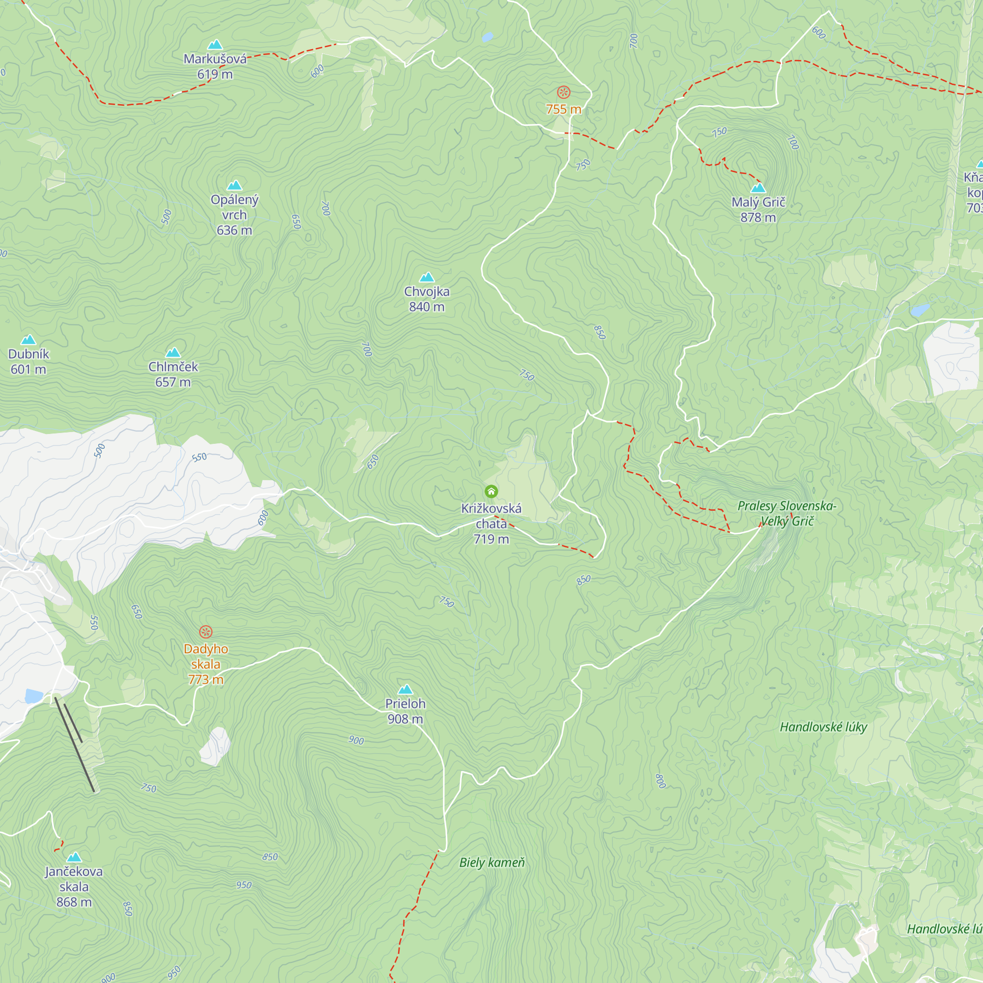 Križkovská chata map