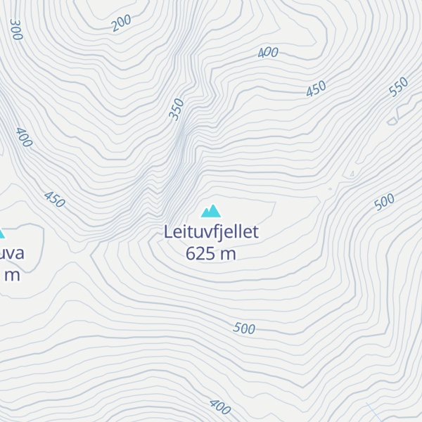 Map of Leituvfjellet