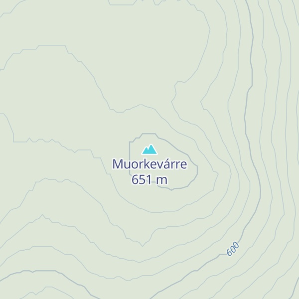 Map of Muorkevárre
