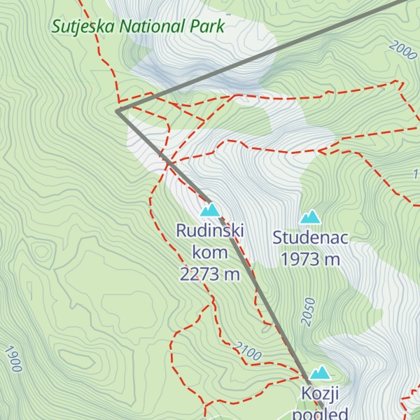 Map of Rudinski kom