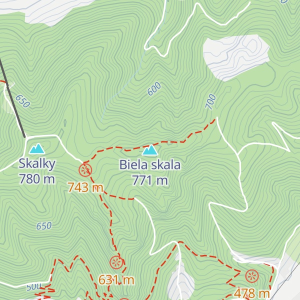 Map of Biela skala