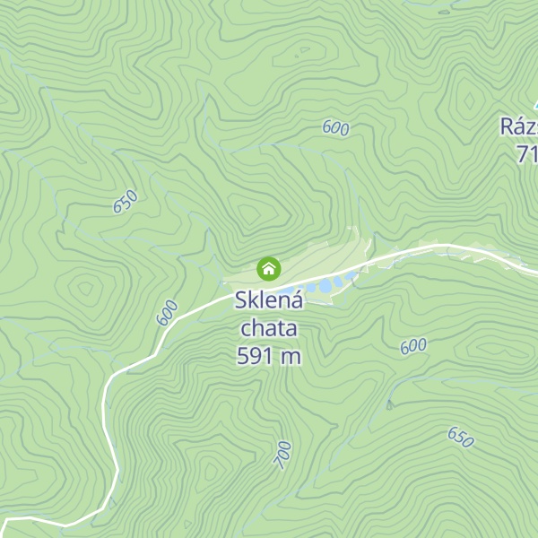 Map of Sklená chata