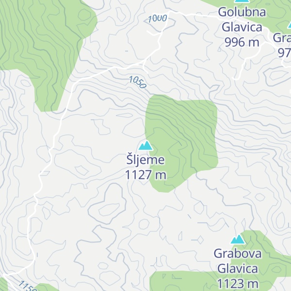 Map of Šljeme