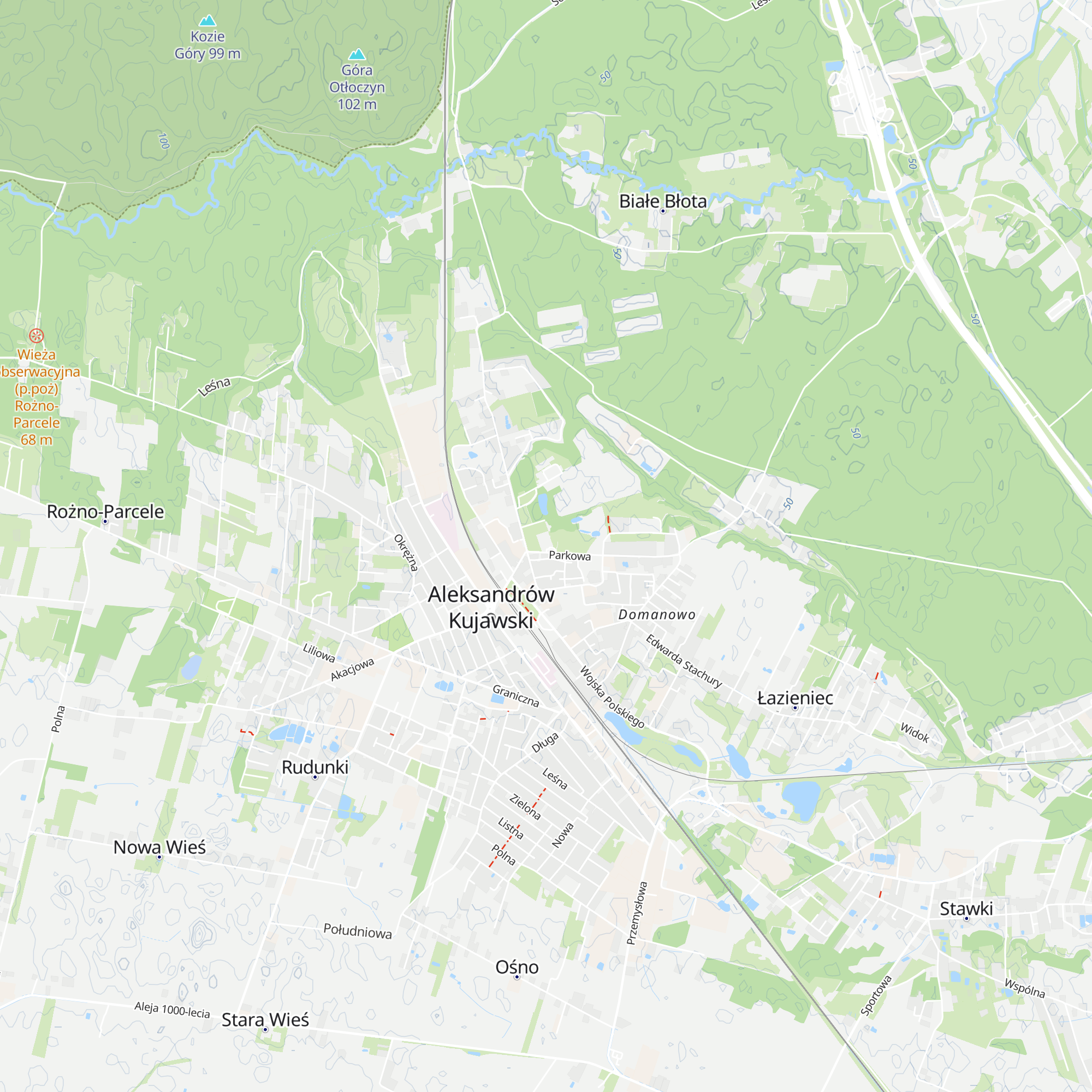 Stacja Aleksandrów map