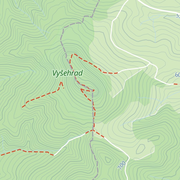 Map of Vyšehrad