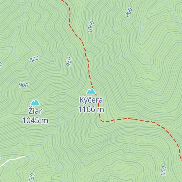 Map of Kýčera