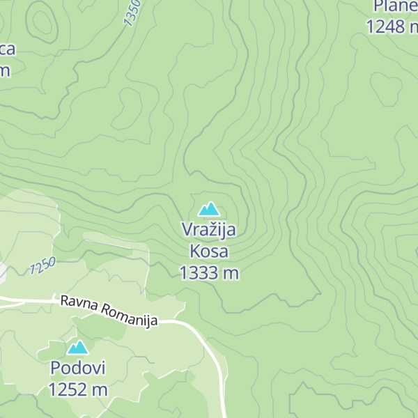 Map of Vražija Kosa