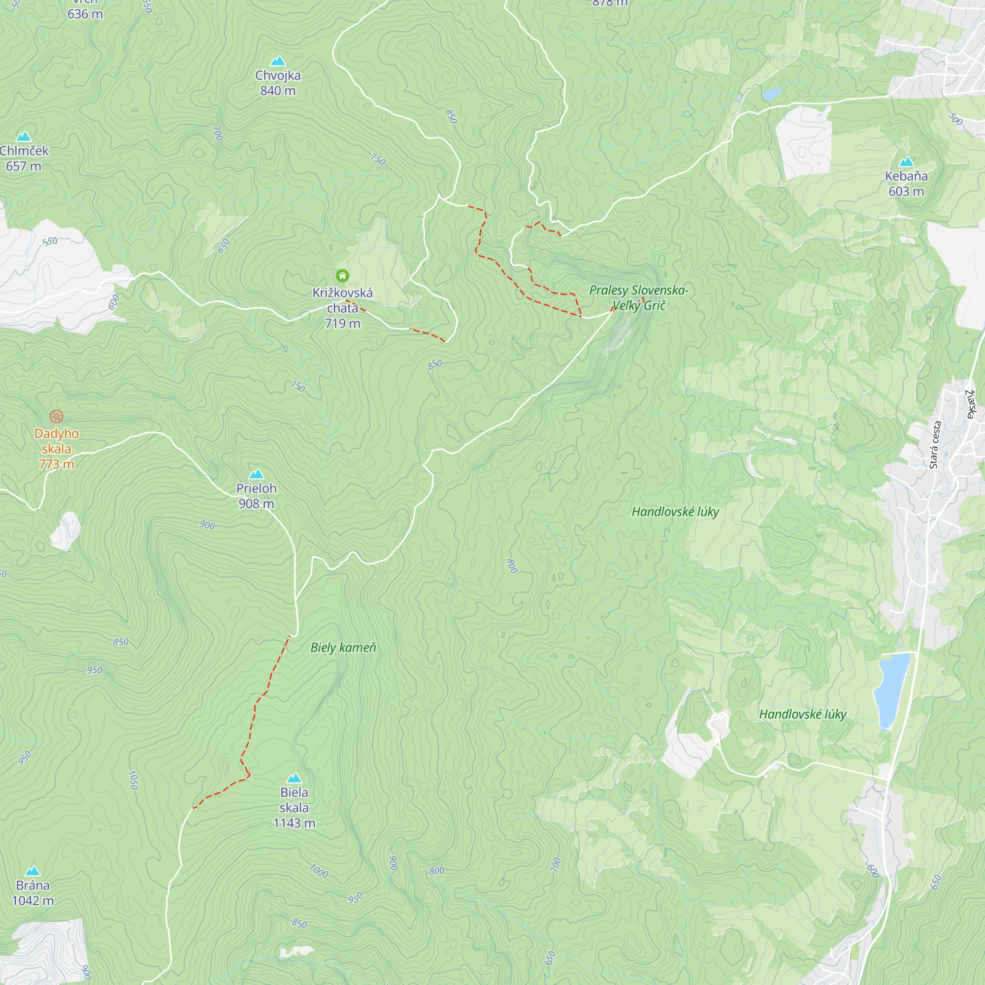 Chata Martinka map