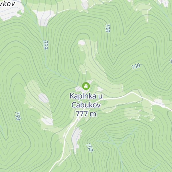 Map of Kaplnka u Cabukov