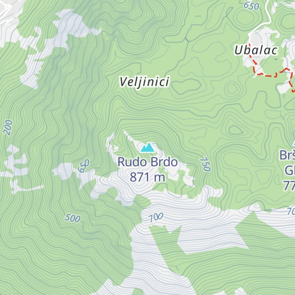 Map of Rudo Brdo