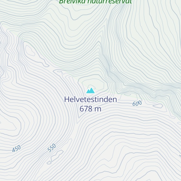 Map of Helvetestinden