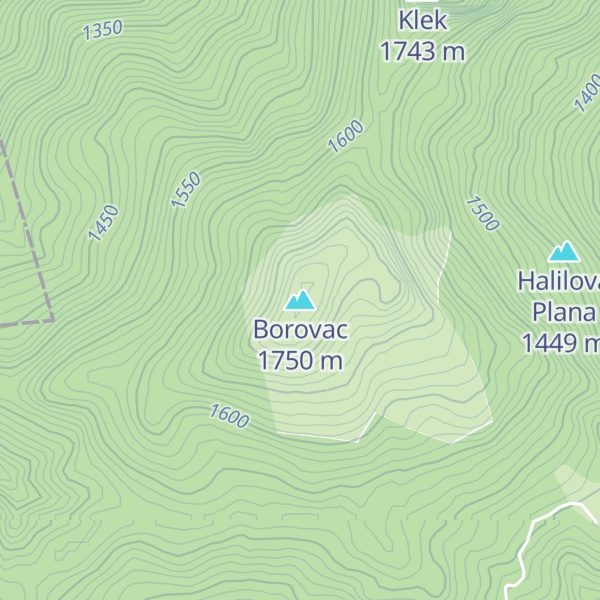 Map of Borovac