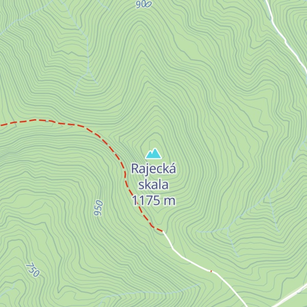 Map of Rajecká skala