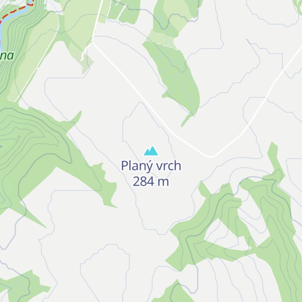 Map of Planý vrch