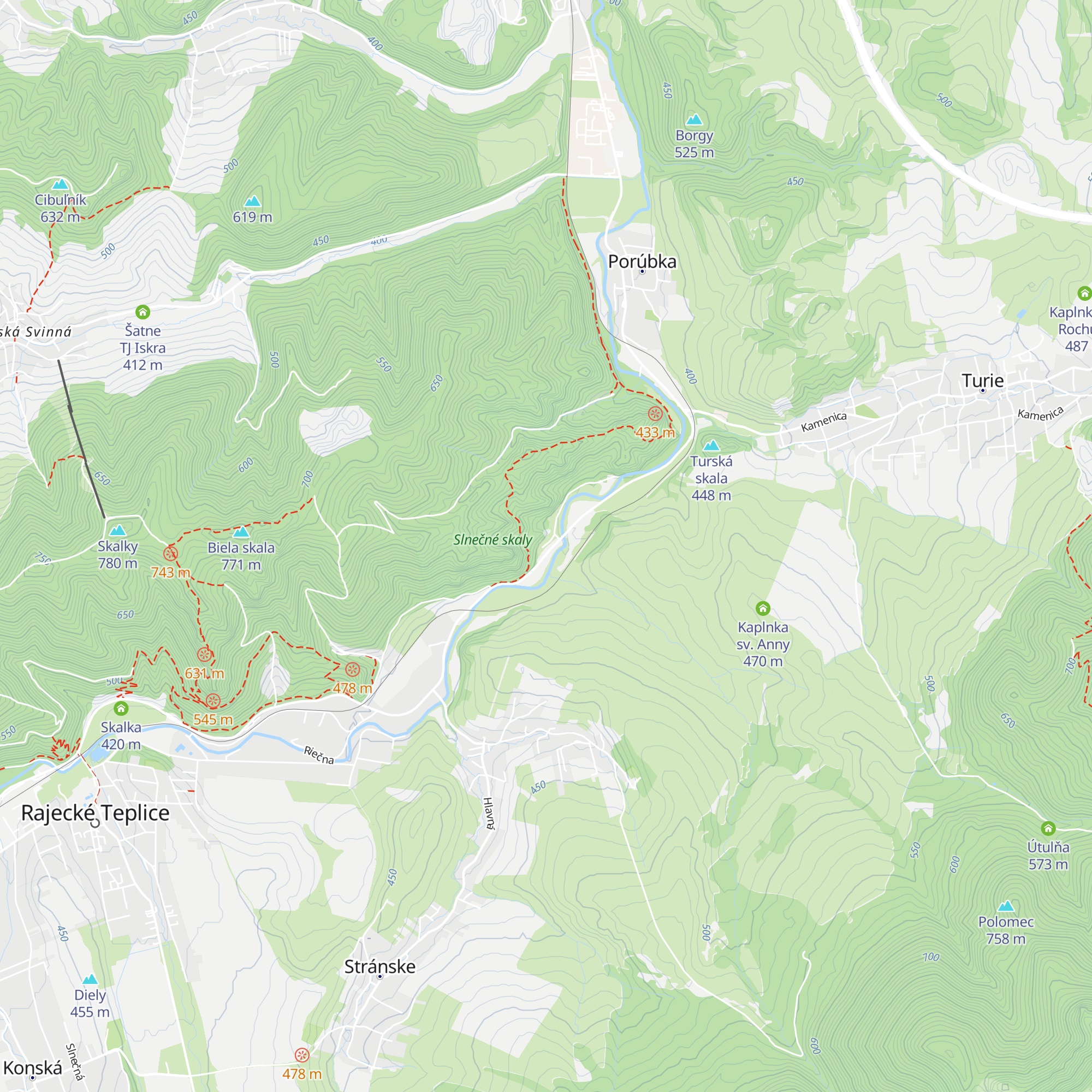 Snežienka map