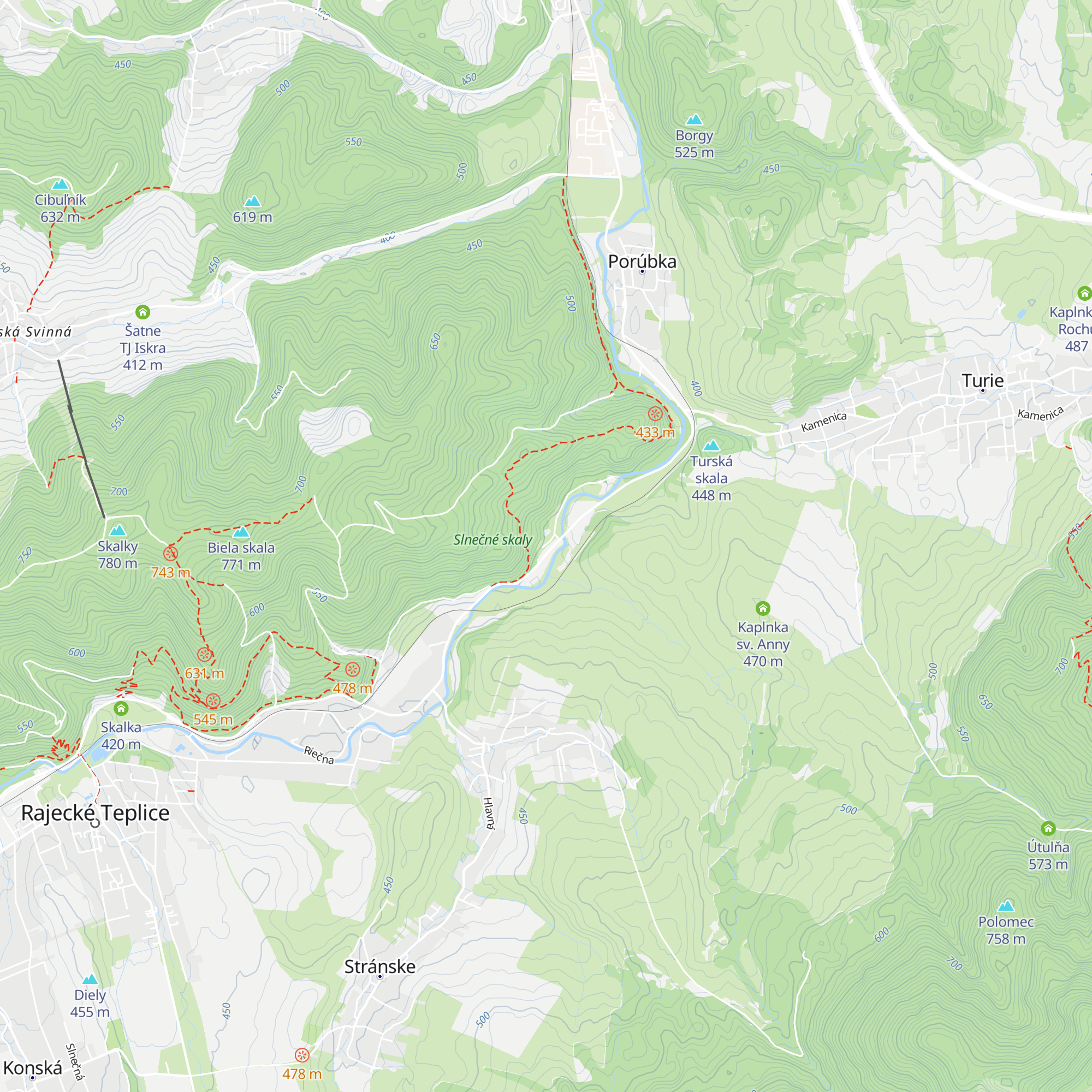 Snežienka map