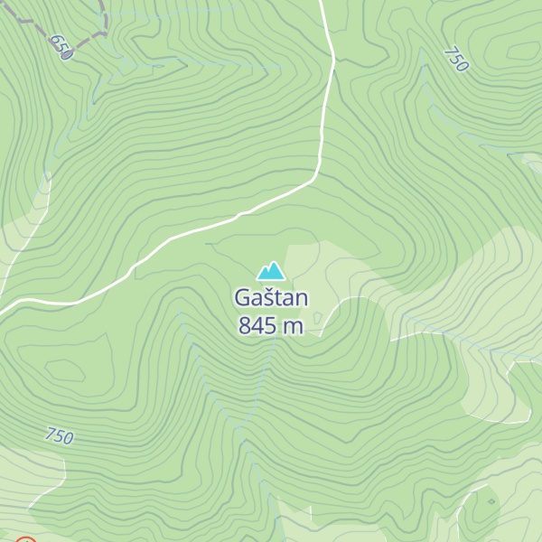 Map of Gaštan