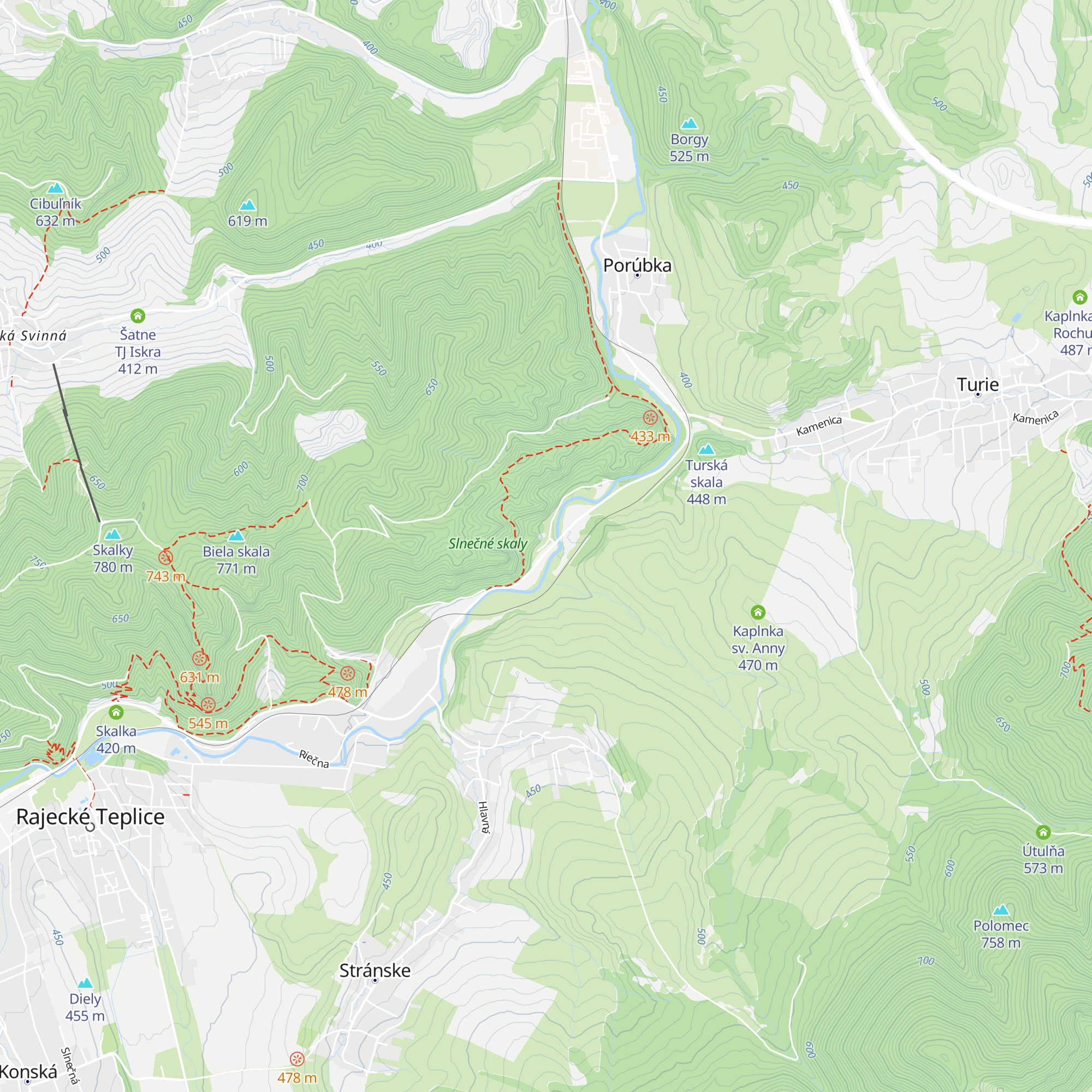 Zvonček map