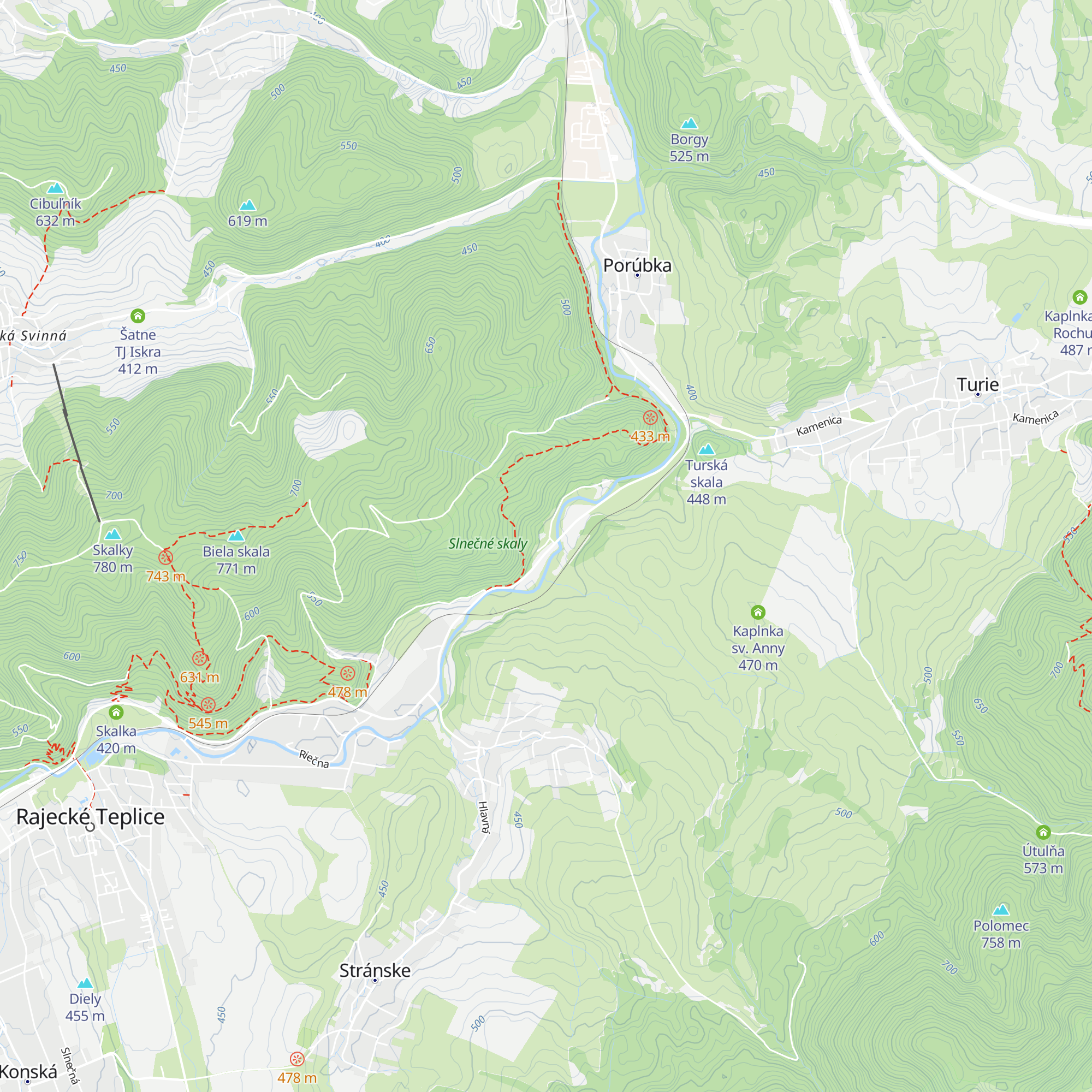 Zvonček map