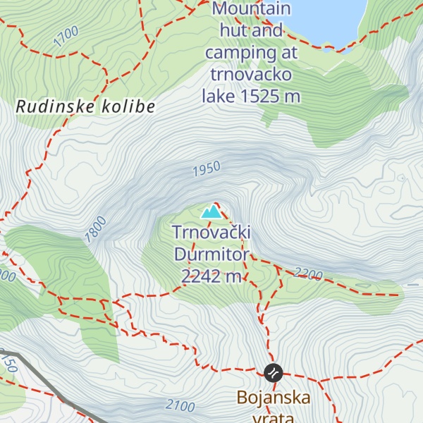 Map of Trnovački Durmitor