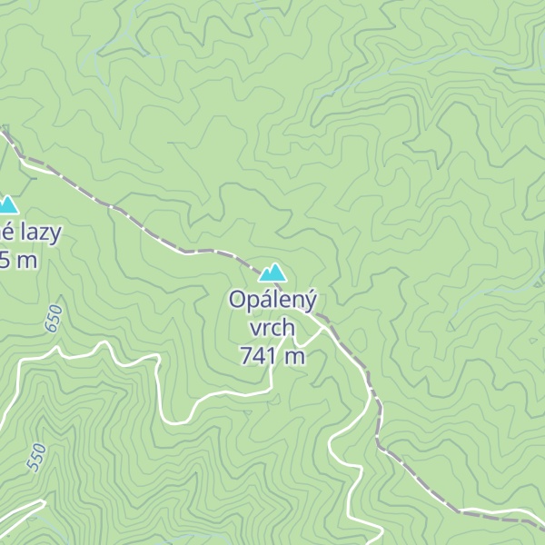Map of Opálený vrch