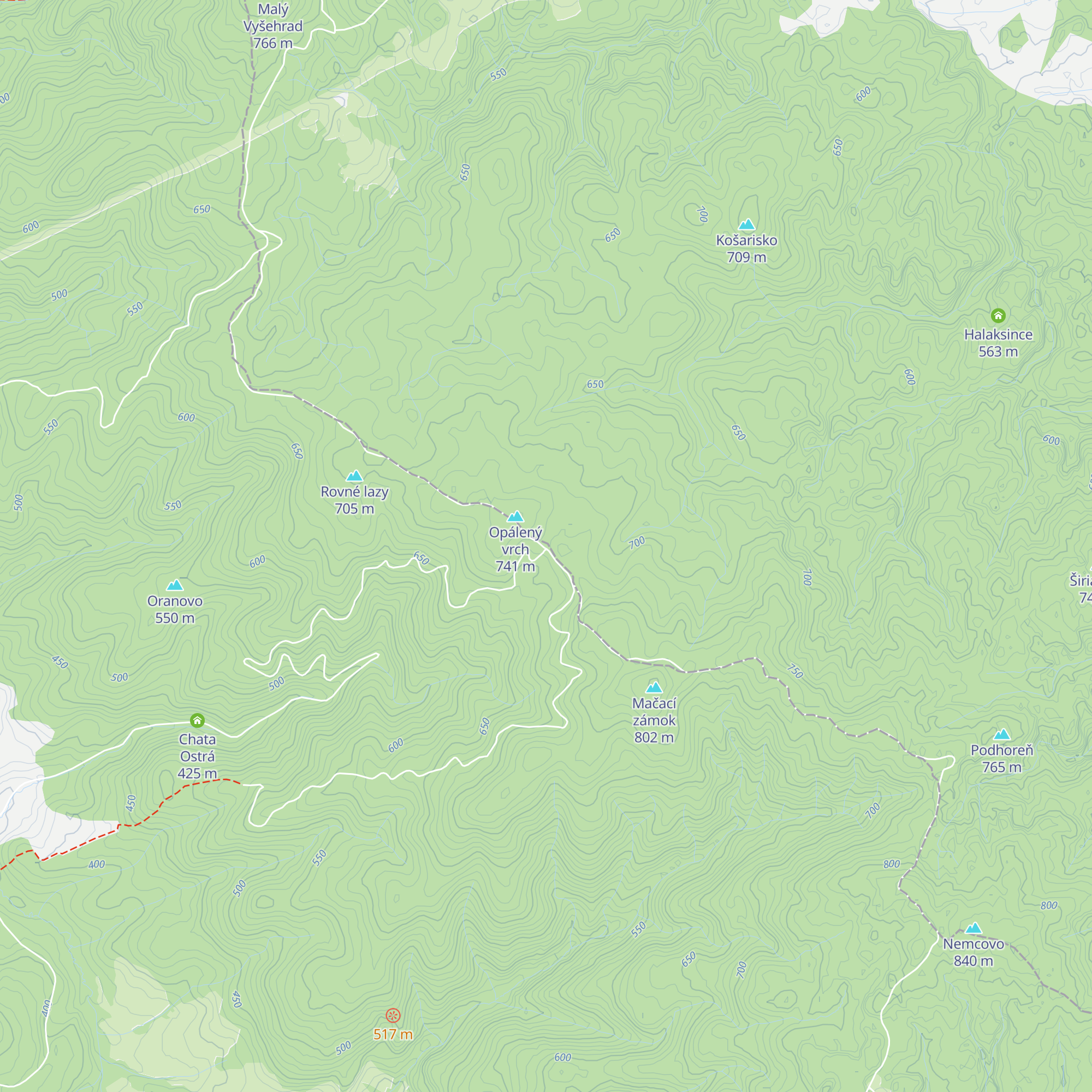 Chata Štyri chotáre map