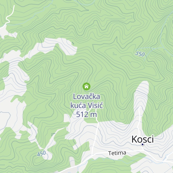 Map of Lovačka kuća Visić