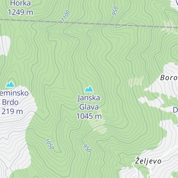 Map of Janska Glava