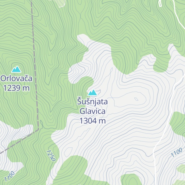 Map of Šušnjata Glavica