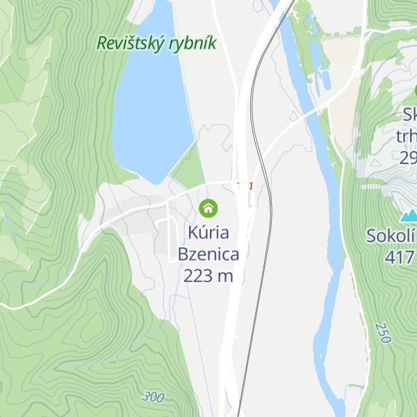 Map of Kúria Bzenica