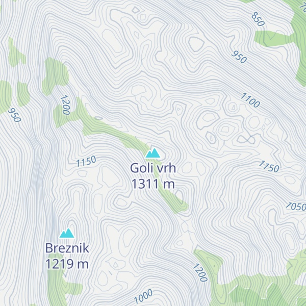 Map of Goli vrh