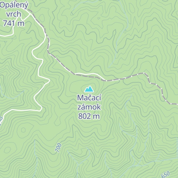Map of Mačací zámok