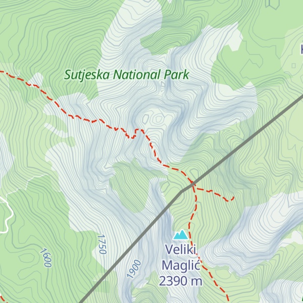 Map of Maglić