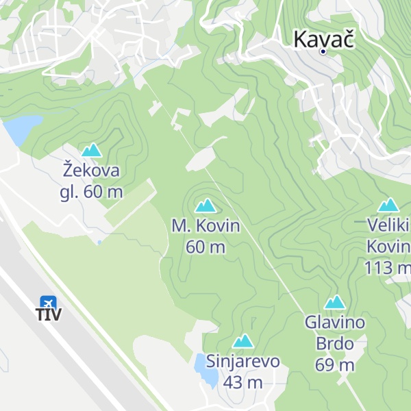 Map of M. Kovin