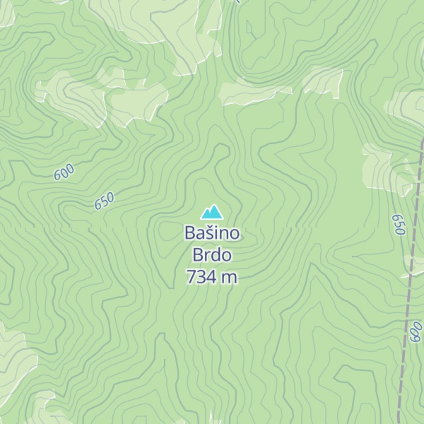 Map of Bašino Brdo