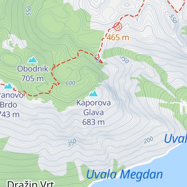 Map of Kaporova Glava