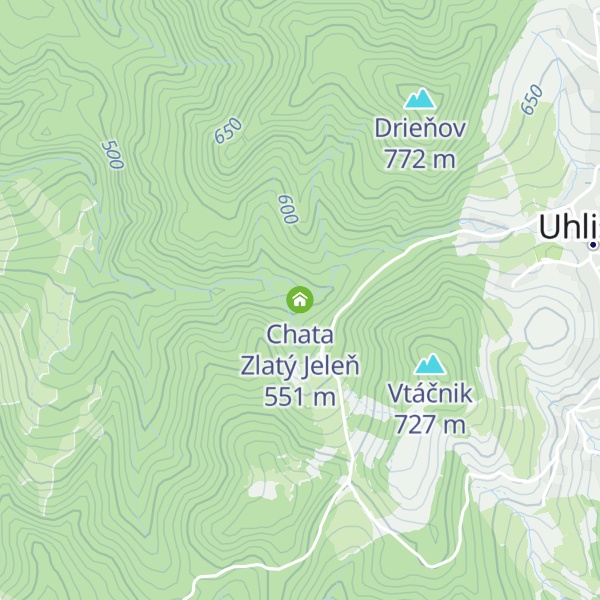 Map of Chata Zlatý Jeleň