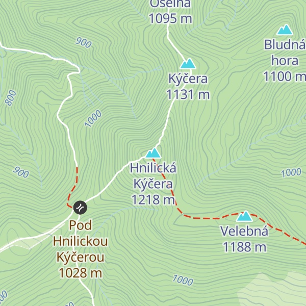 Map of Hnilická Kýčera