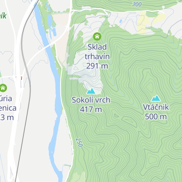 Map of Sokolí vrch