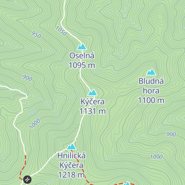 Map of Kýčera