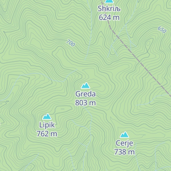 Map of Greda