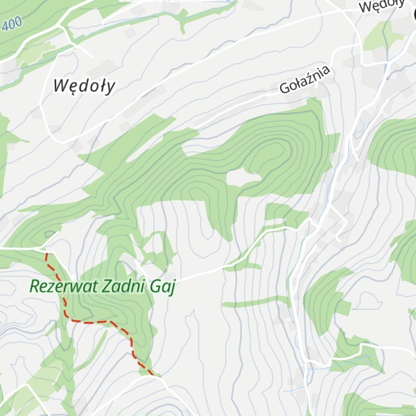 Map of Zadni Gaj