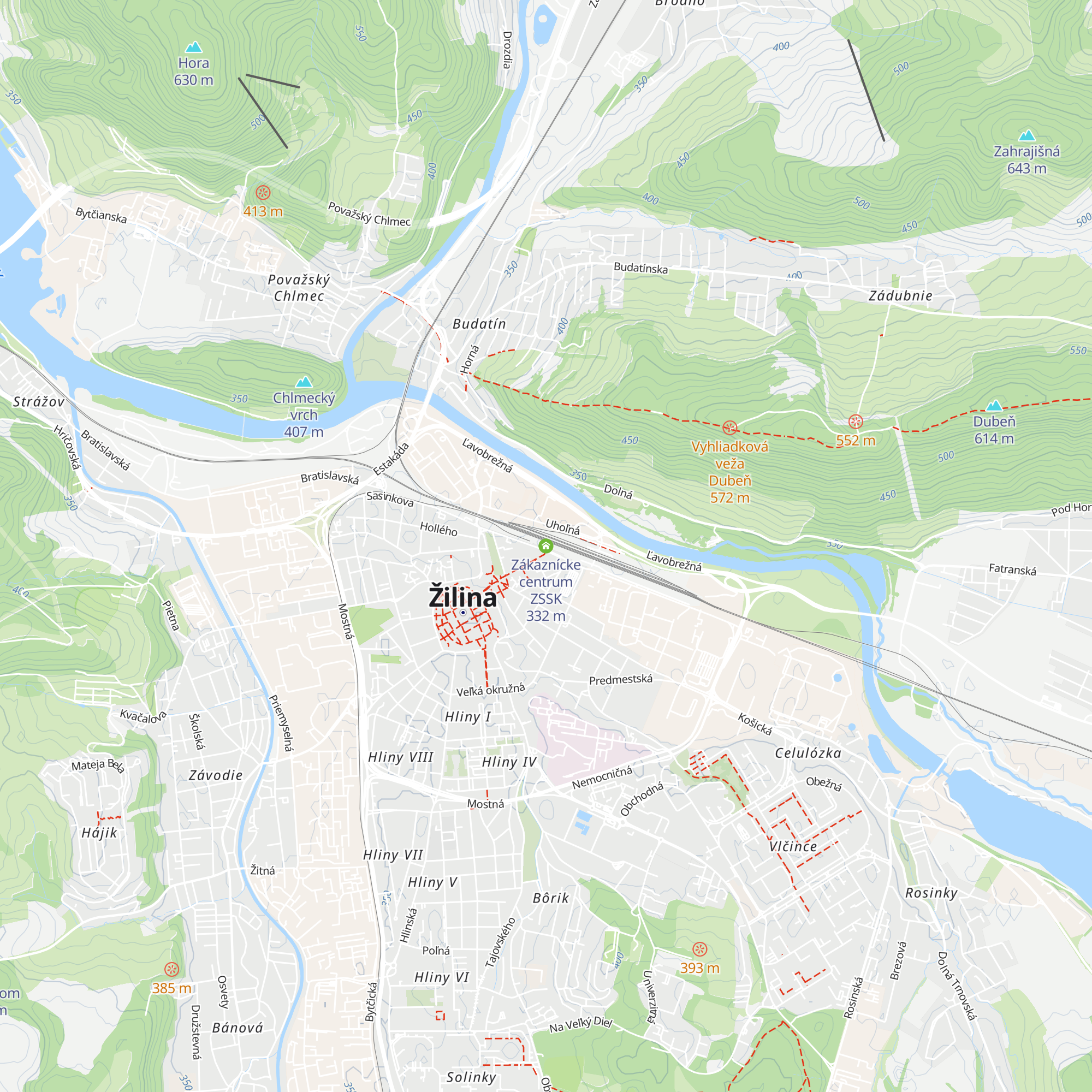 Zákaznícke centrum ZSSK map