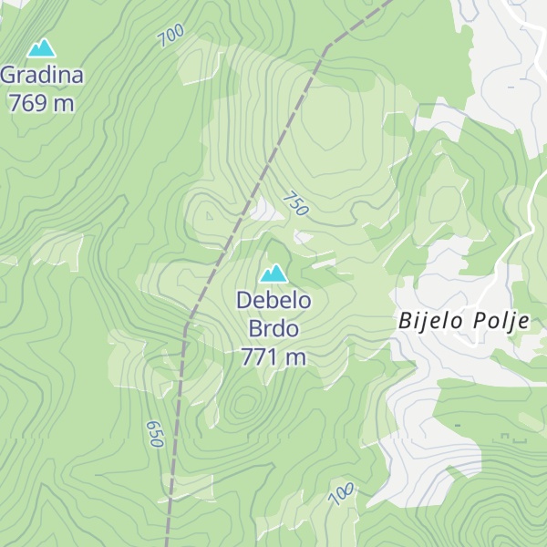 Map of Debelo Brdo