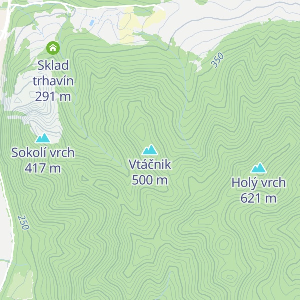 Map of Vtáčnik