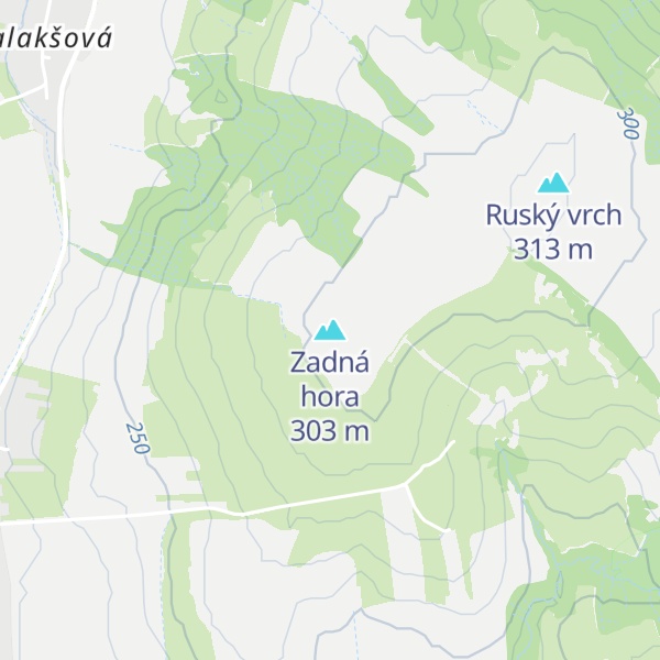 Map of Zadná hora