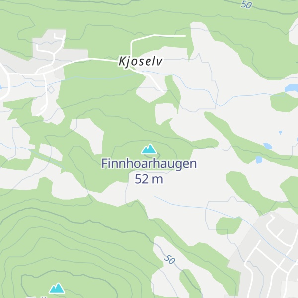 Map of Finnhoarhaugen